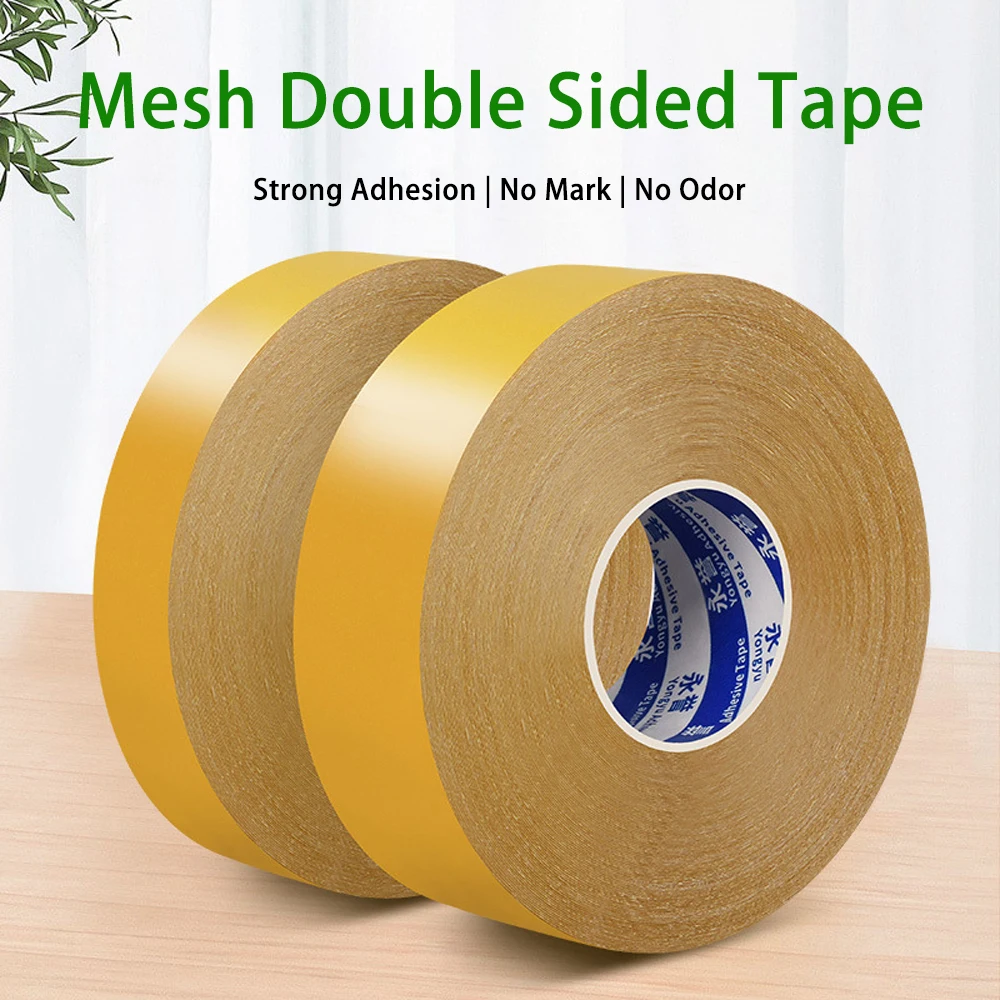 20m Strong Fixed Double Sided Cloth Based Tape Carpet Grid Translucent Heavy Duty Wall Bathroom Waterproof Seamless