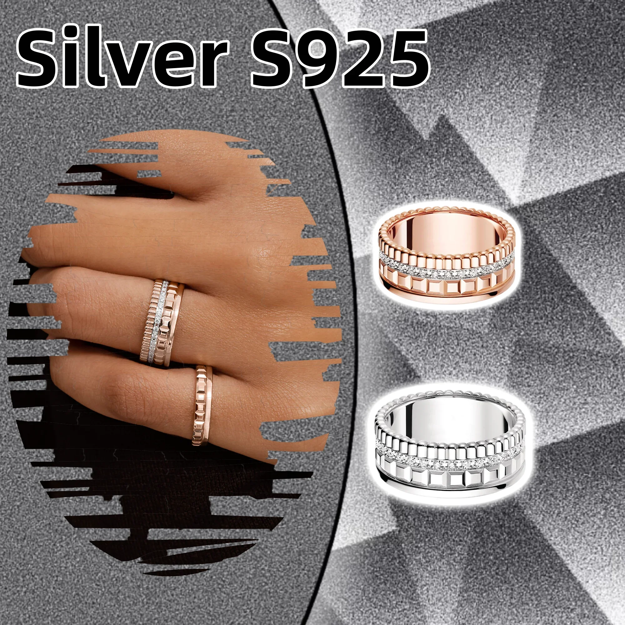 

NEW1 Кольцо French Boucheron Four Radiant серии — высококачественные украшения для женщин, аксессуары для пар, обручальное кольцо