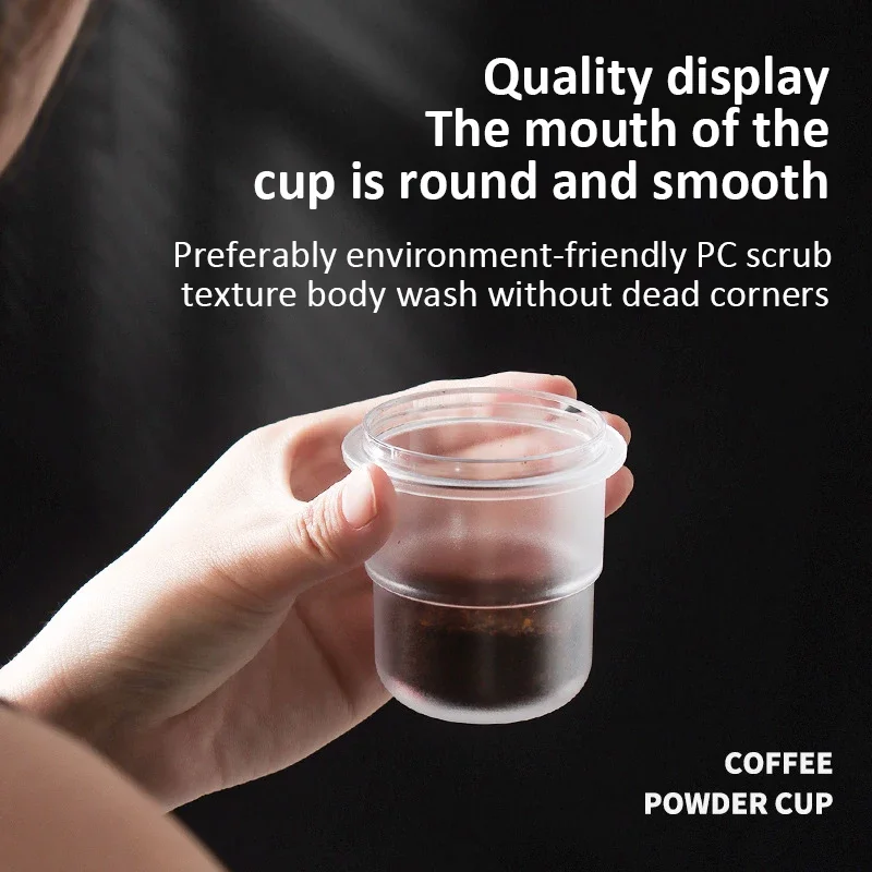 58mm Coffee Powder Dispenser Anti-Slip Cafe Dosing Cup Frosted Espresso Coffee Powder Collection Cup Coffee Machine Accessories