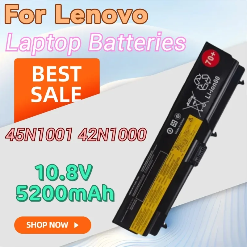 

100% New High Quality 10.8V 5200mAh 45N1001 42N1000 Laptop Battery for Lenovo L430 L530 T430 T430I T530 T530I W530I W530