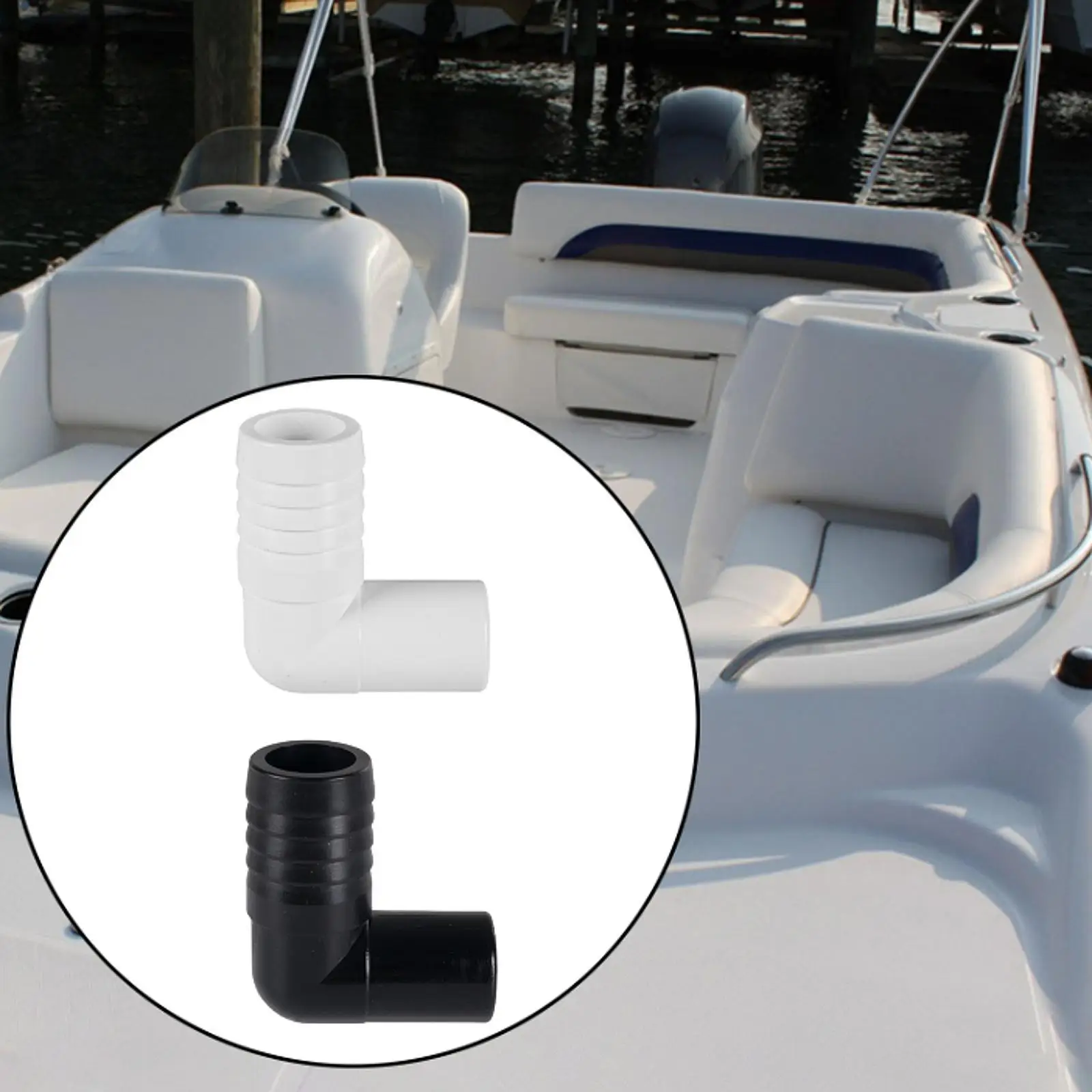 

90 ° Сливной соединитель Marine Durable заменяет аксессуары для ремонта компонентов, запасные части, стабильная производительность, небольшое дренажное соединение