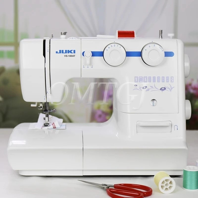 60W Heavy Duty Sewing Machine 8 Built-in Stitches Metal Frame Twin Needle Multifunctional Electric Sewing Tools 220V