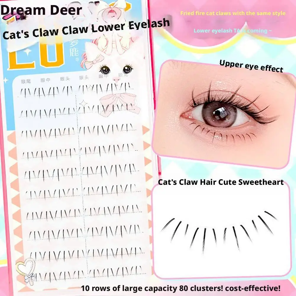 10 file Ciglia inferiori segmentate Ciglia finte Trucco Strumenti inferiori naturali Cosmetici Ciglia da donna Forniture finte I2A8