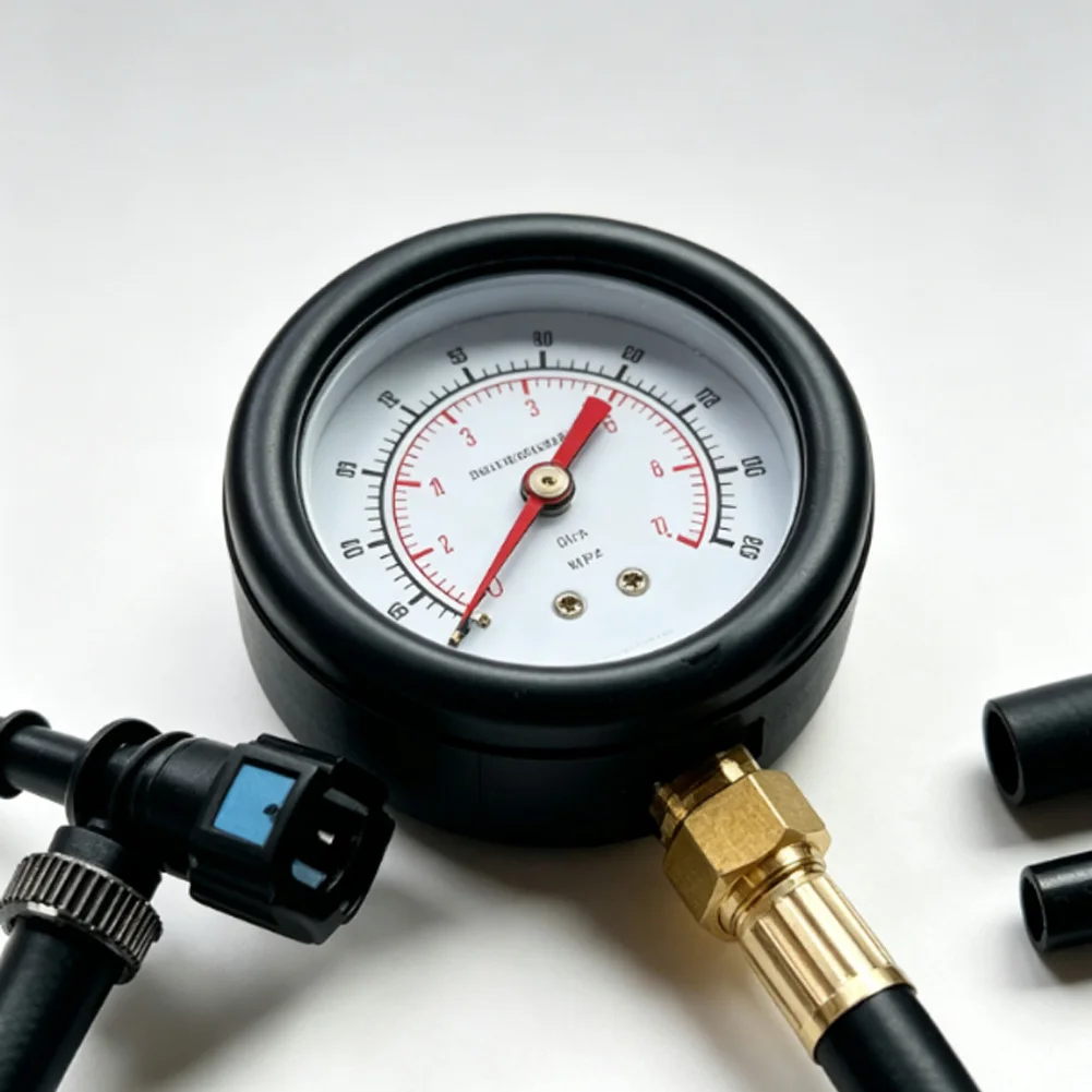 1set Fuel Pressure Test Kit Gauge With Quick-Connect Adapters Fuel Pump Pressure Gauge For Car Accurate Diagnostics