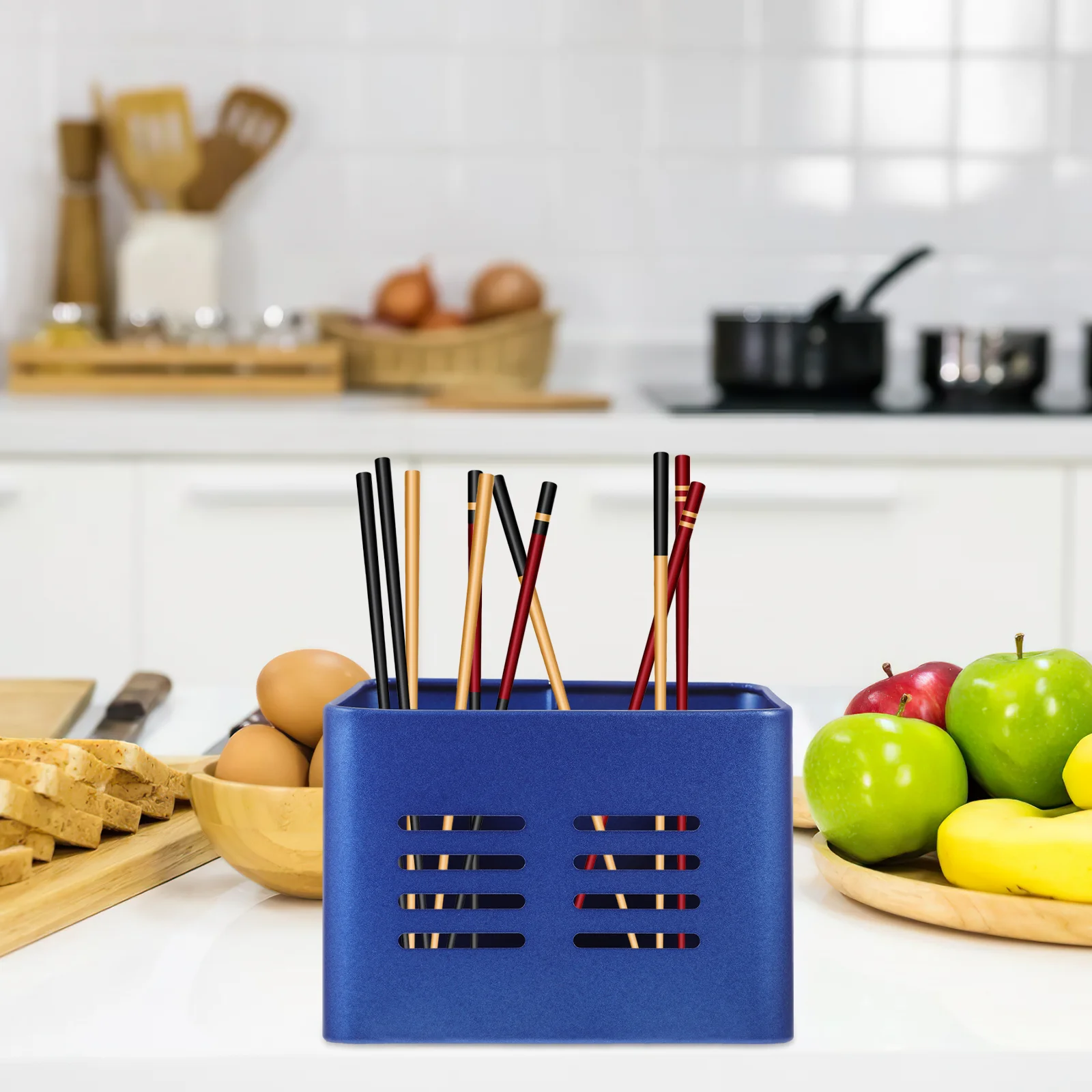 

Stainless Steel Chopstick Holder Double Tier Kitchen Utensil Container Cutlery Rack Drain Basket Storage Household Organizers