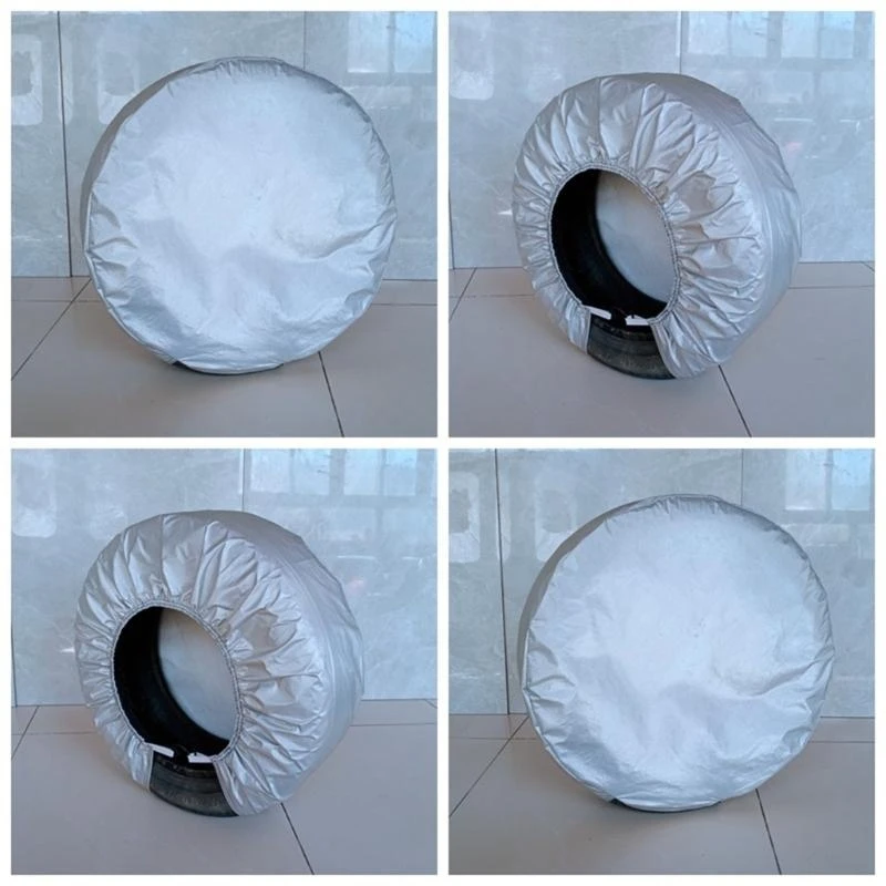 XA6H 4PCS Silver Wheel Covers Suitable For SUV Truck Campers Vehicles 21-32 Inch Tires Waterproof UV Resistant Design