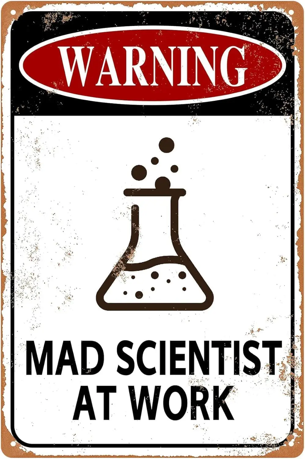 Mad Scientist Home Wall Decor Laboratory Sign Tin Metal Props for Chemistry Classroom Decorations Science Po