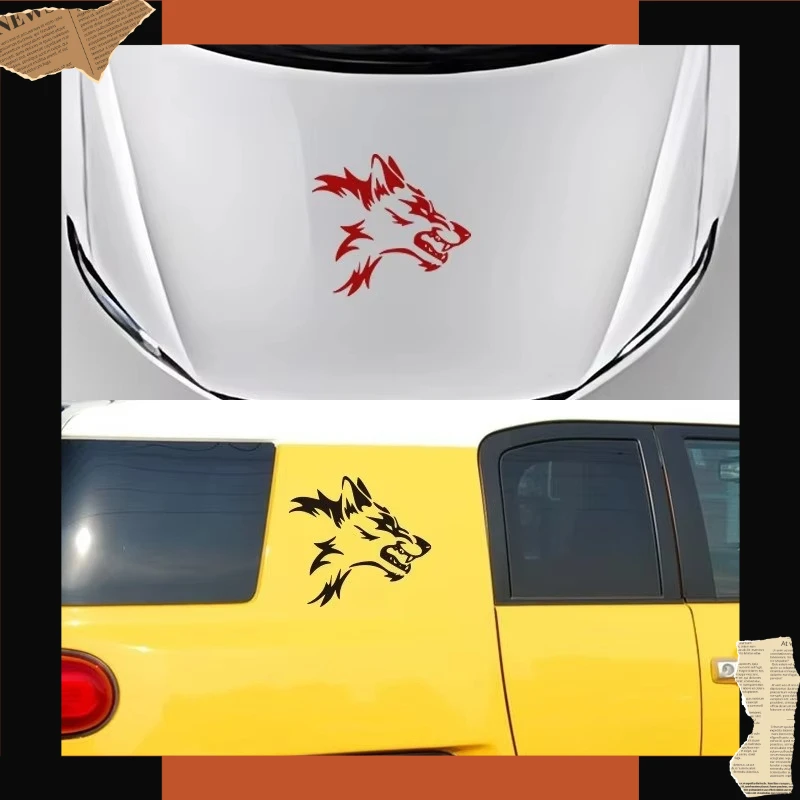 Wolf Head Beast Personality Car Stickers Car'S Reflective Stickers Bumper Decoration Motorcycle Waterproof Window Glass 30X 27CM