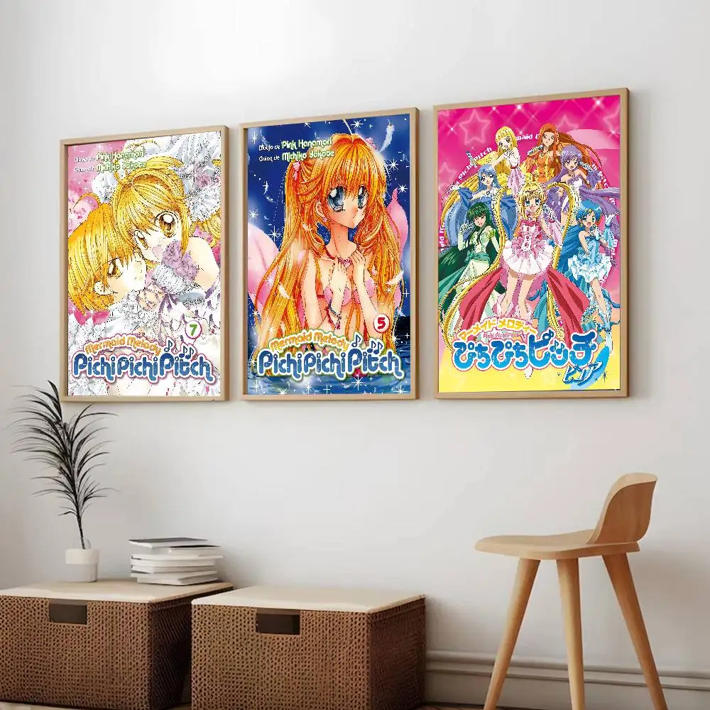 Anime Mermaid Melody Pichi Pichi Pitch Poster painting poster with prints Home bedroom living room decoration gift