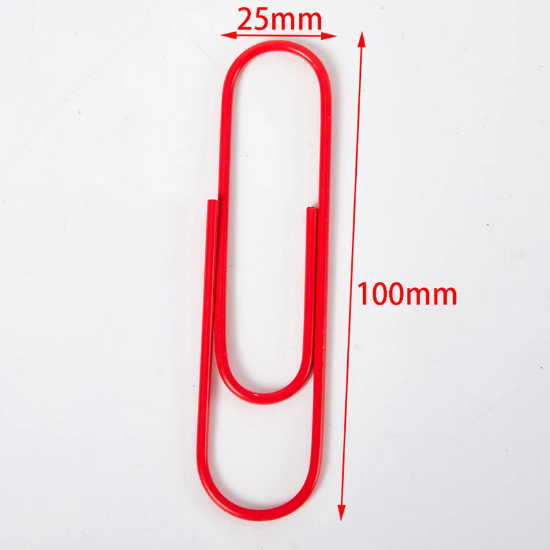 10Pcs/lot 100mm Metal Big Paper Clips Large Colorful Notes Classified Clips Bookmark Student Stationery School Office Supplies