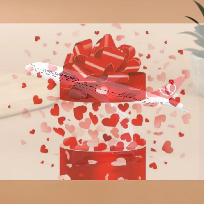 

Модель самолета Boeing 777 авиакомпании Türkiye Airlines, 16 см, масштаб 1:400, из сплава, металлическая копия, литая под давлением, коллекционный предмет авиации