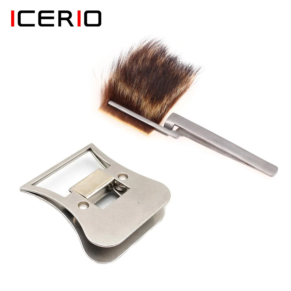

ICERIO Fly Tying Hackle Clamp Replacement Metal Feather Pliers Fly Tying Equipment Accessories Fishing Tackle Fly Tying Tools