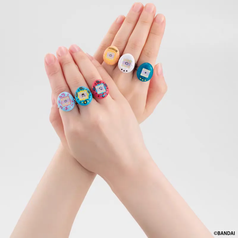 Tamagotchi Ring Capsule Toys Electronic Pet Game Console Fashion Ring Model Toys 90\'s Nostalgic Pendant Decoration Kids Gifts