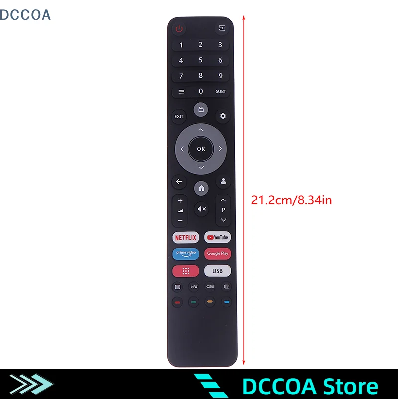 21,2*4,5 CM para DEXP Viomi CHIQ Control remoto Universal Smart Tvs Smart LCD TV Control remoto múltiples modelos