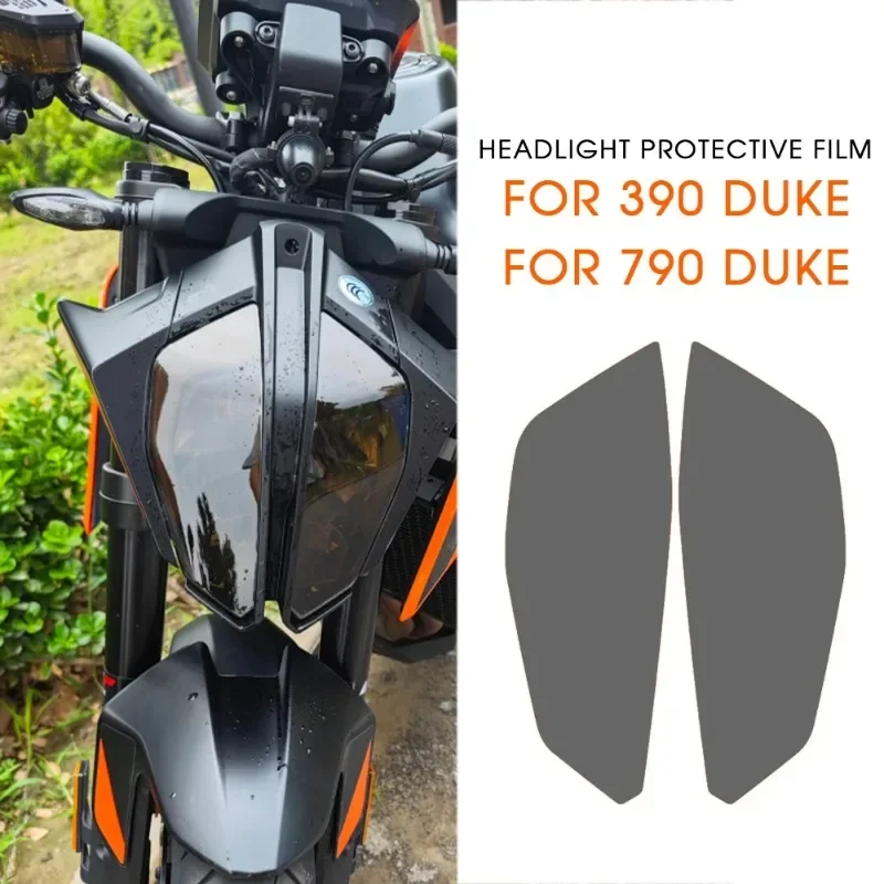 For 390 DUKE Headlight Protective Film For 790 DUKE Motorcycle Headlights Protective Stickers for 390duke Scratch-resistant film
