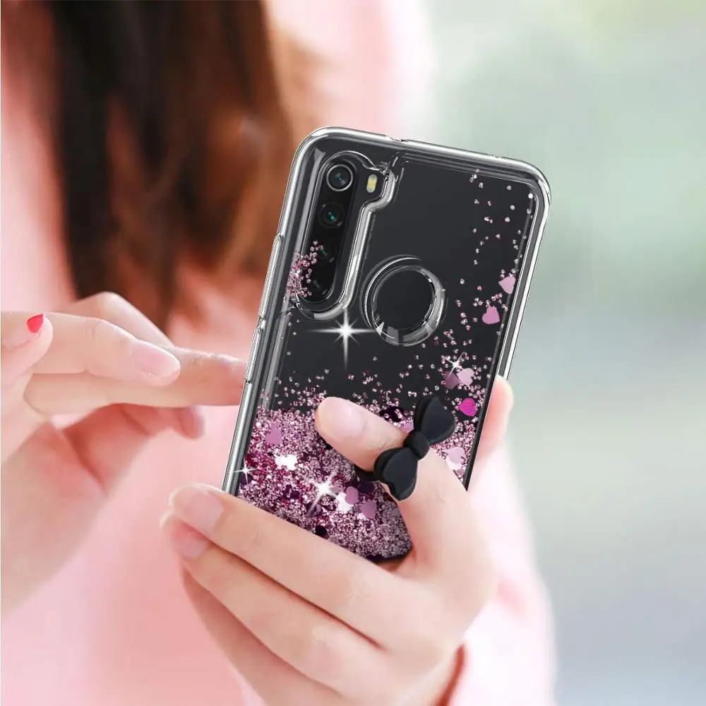 Redmi Note 8 2021 Glitter Liquid Case For Xiaomi Redmi Note 8T 8 Pro Silicone Coque Dynamic Qicksand Star Cover