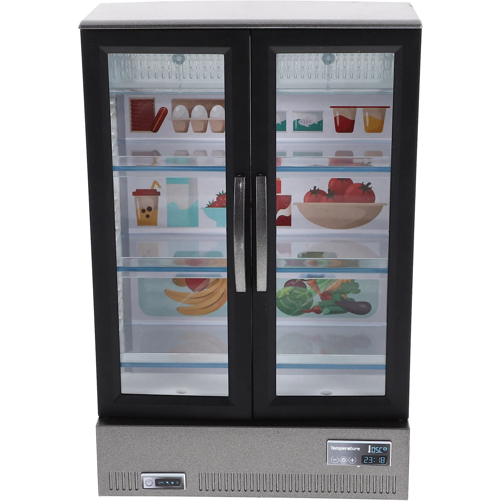 

Миниатюрный пластиковый холодильник для дома, декоративная мебель для миниатюрных сцен, украшение для дома, мини-холодильник