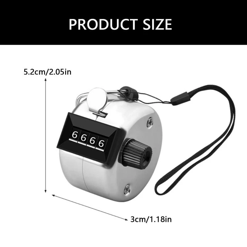 F92B Manual Tally Counters con Lanyard High Precisions Sensoring Counters portátiles para recopilación datos en centros