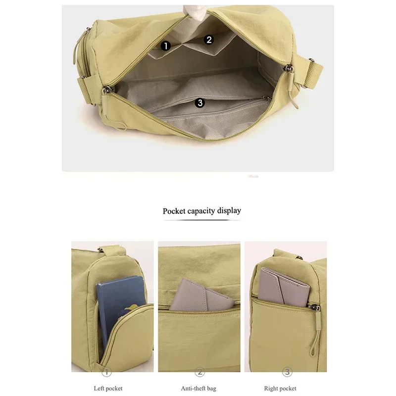 حقيبة للجنسين، حقيبة سفر صغيرة للمتسوقين، كاجوال بسيطة بلون سادة، حقيبة كروس جانبية، حقيبة أمتعة لتنظيم مستحضرات التجميل