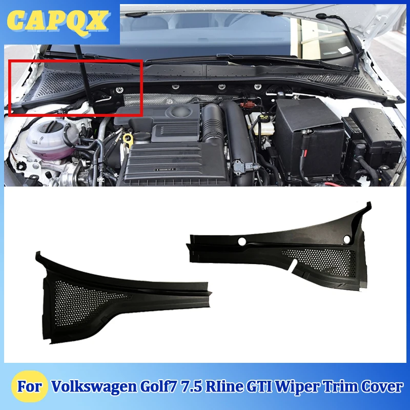 For Volkswagen Golf7 7.5 RIine GTI   Front Wiper Trim Cover Windshield Wrap Corner Fender Grille Water Deflector Plate