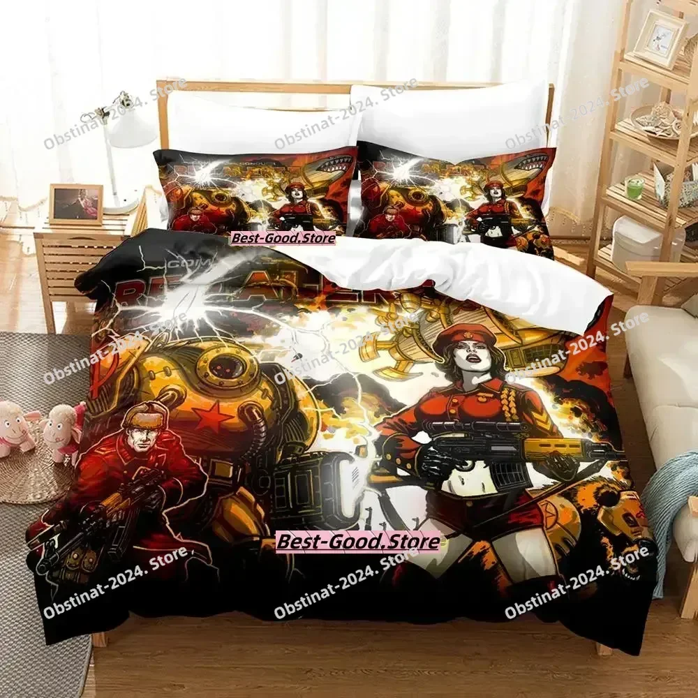 2023 Command And Conquer 3 Bedding Set Printed Bed Set With Pillowcase Bed Duvet Cover Soft Single Double Queen Super King Size