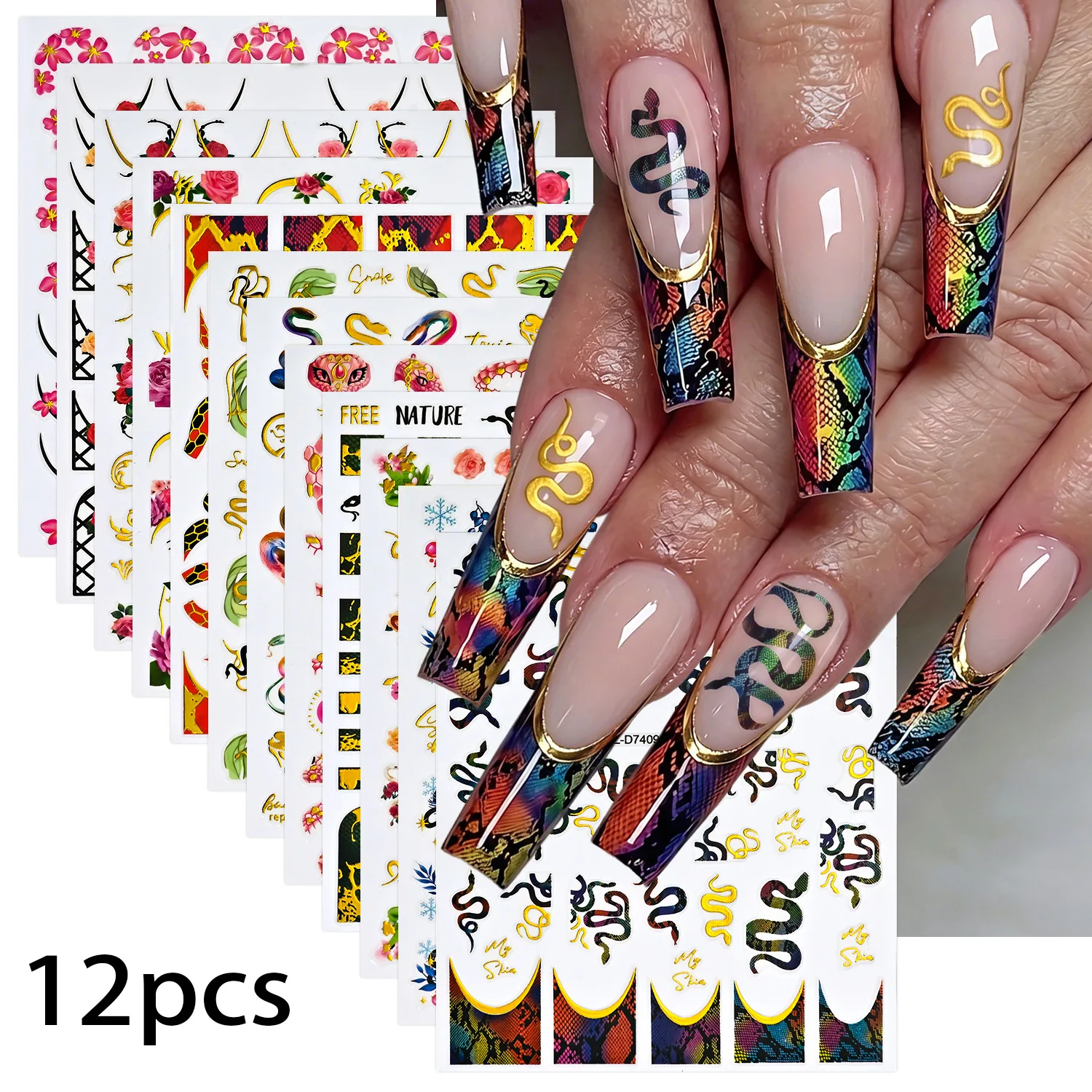 30 Stück Niedliche Hunde Katzen Tier Hasen 3D Cartoon Relief Selbstklebende Nagelkunst-Aufkleber Süße Welpen Kätzchen Stern Maniküre – Detail 20