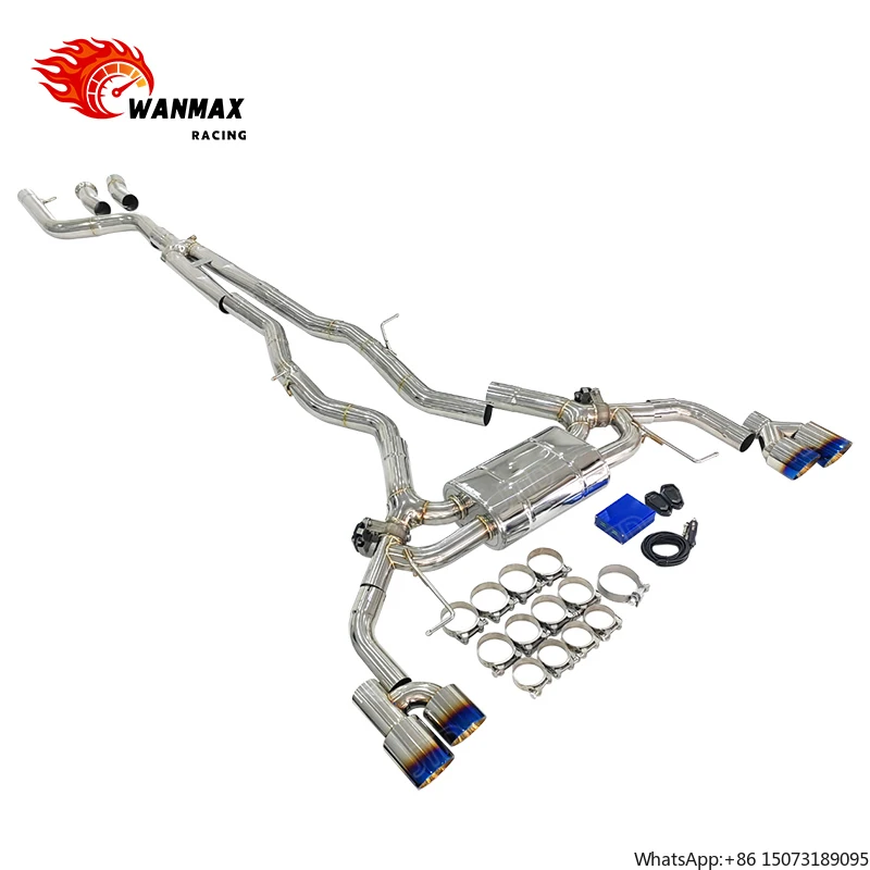 Stainless Steel Catback Muffler Exhaust System for 2018+  X3X4 M40i Valved Sport G01G02  3.0l I6 Exhaust Equal Length