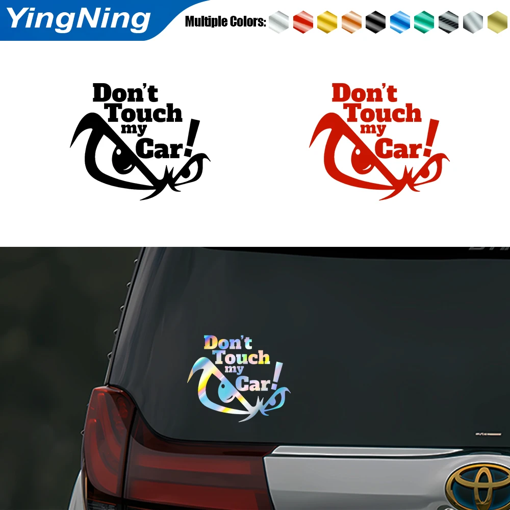 

DON'T TOUCH MY CAR Auto Reflective Sticker Car Bumper Body Rear Window Decorative Decal Waterproof Laser Car Sticker Accessories