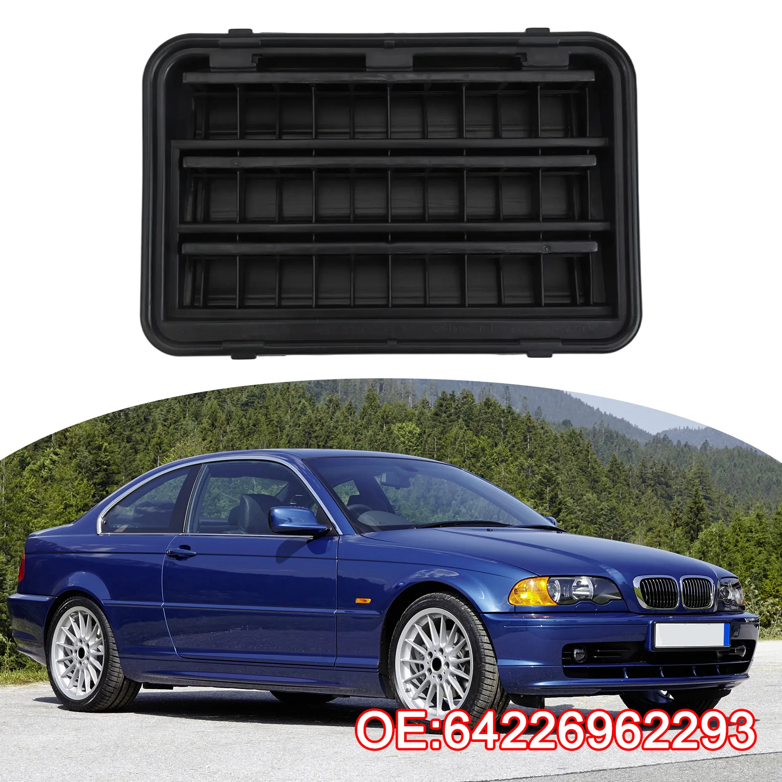 Fan Part ABS Air Vent Grille Trunk Air Vent Grille Non-deformable Design OE Number 64226962293 Easy Installation Process