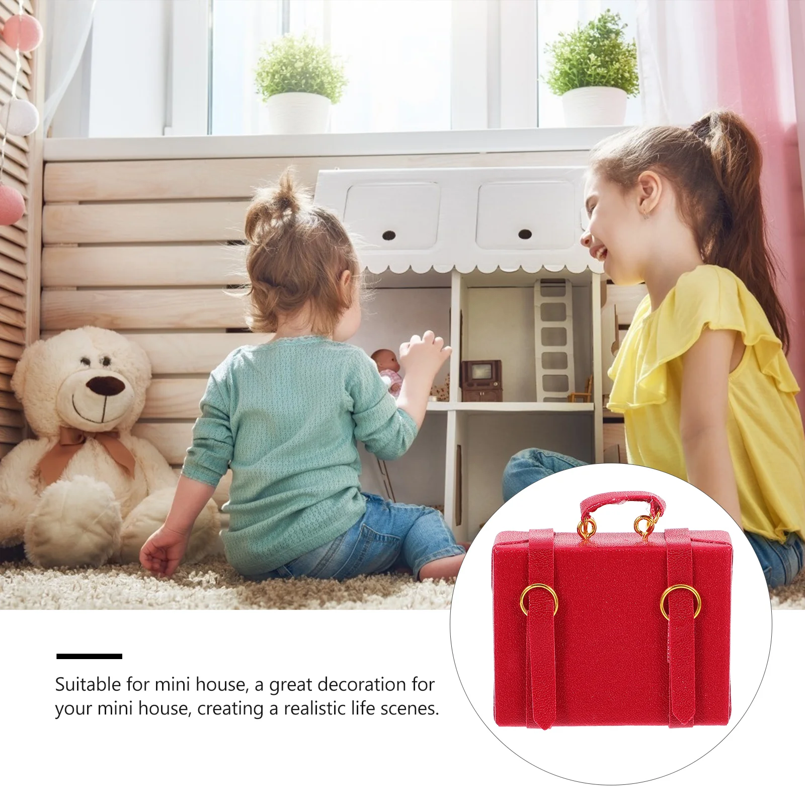 House Briefcase Mini เครื่องประดับตกแต่ง Miniature กระเป๋าเดินทาง Room