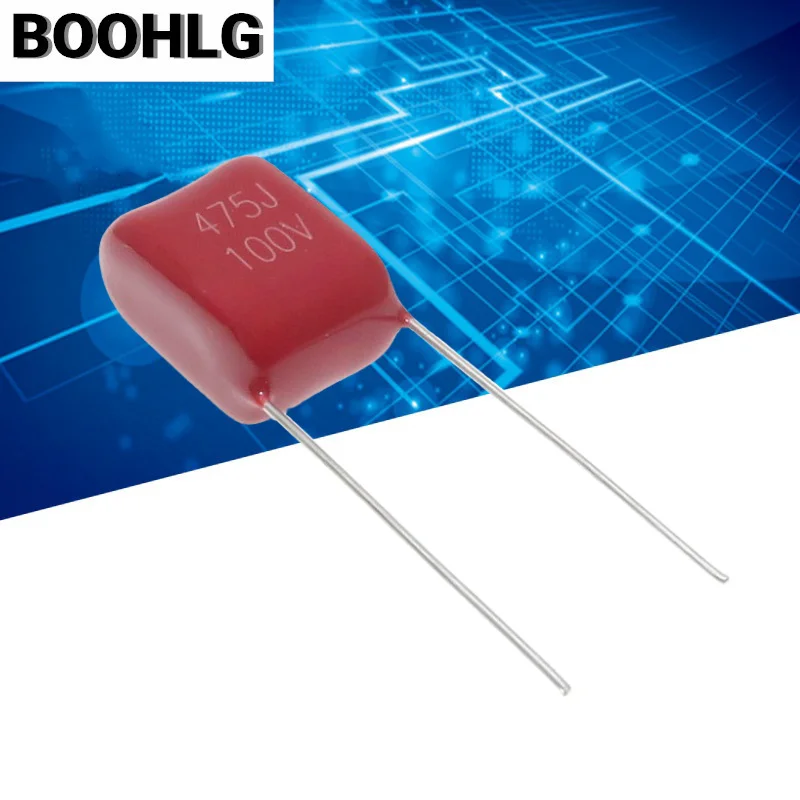 5PCS 100V475J 4.7UF Pitch 10mm 4700NF 100V 475 475J CBB Polypropylene film capacitor