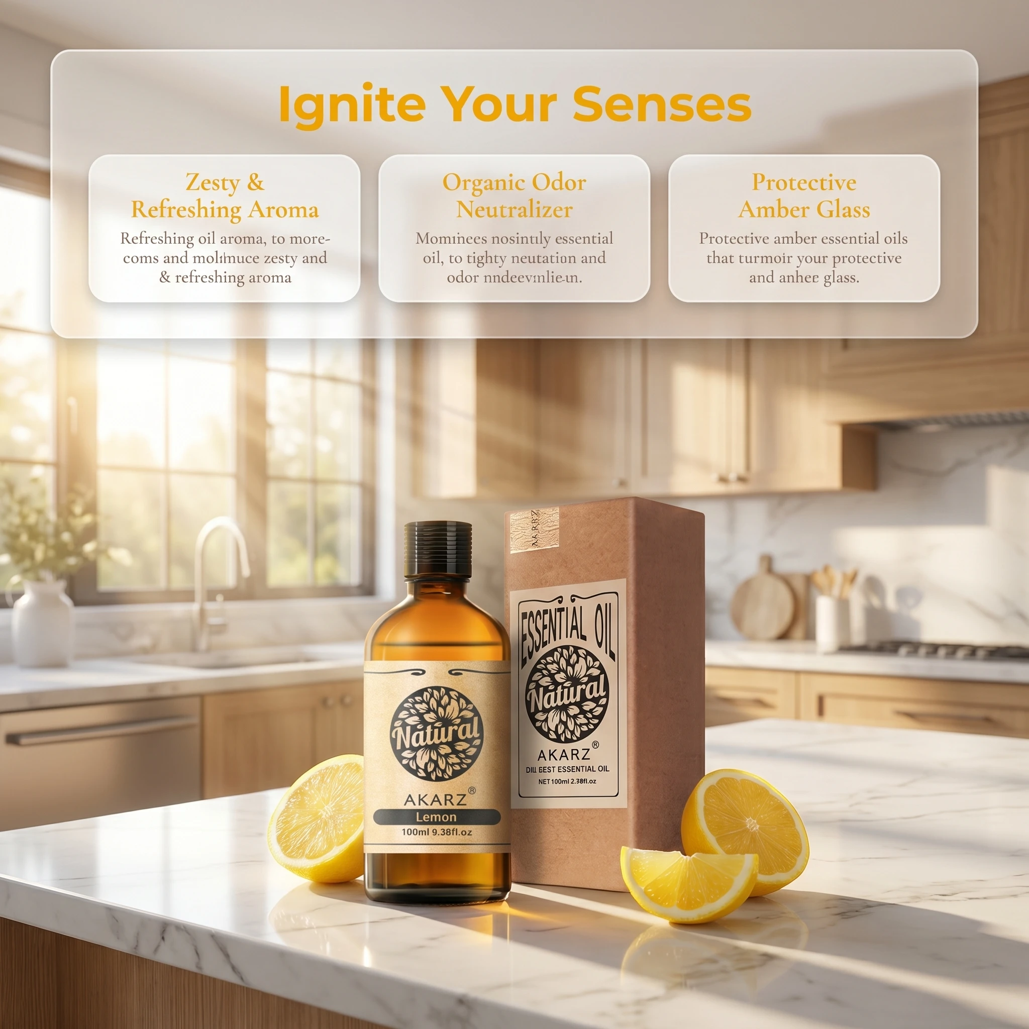 AKARZ Lemon Oil for Diffuser Solubility Handmade DIY Soap Scents Candle Scents Superior Quality Perfume Oil