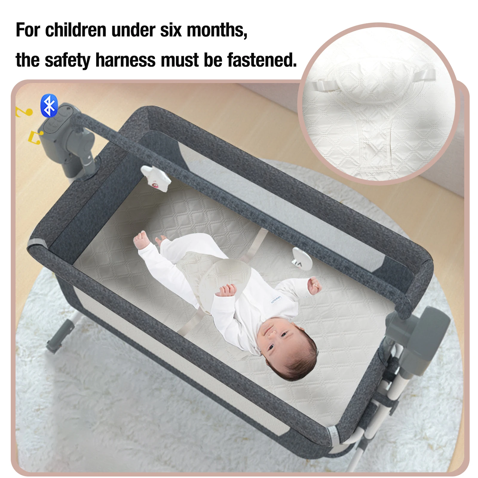 أسرة أطفال كهربائية، سرير للأطفال حديثي الولادة، سرير للطفل، مهد للطفل، سرير أطفال قابل للتكيف، سرير نوم للأطفال،