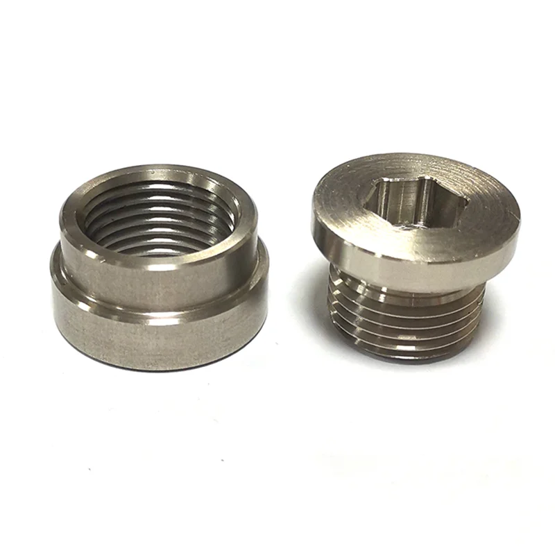 M18*1.5 Stainless steel S304 bung and nut kit for Exhaust oxygen sensor welding install, lambda sensor nut and plug