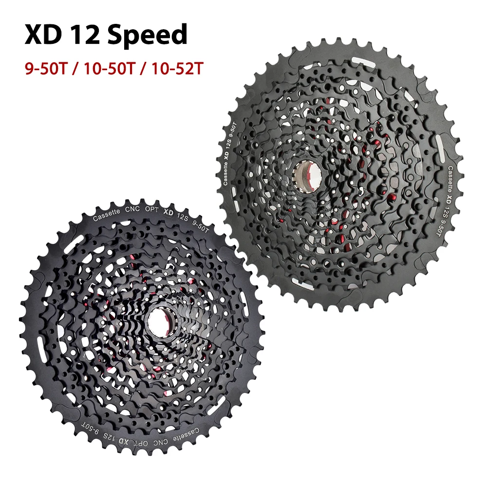 

XD 12S MTB Bike Freewheel Alloy Steel Mountain Bicycle Cassette Flywheel 9-50T/10-50T/10-52T Cycling Sprocket for SRAM