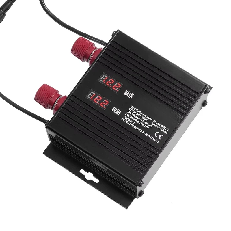 Dual Battery Isolator 2P 250A 12V Smart Voltage Sensitive Relay Automatic Transfer Switching