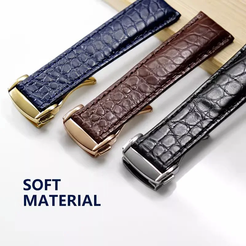 High Quality Crocodile Skin Watchband For Rado Dia Master Coupole Series R22861165 R14129116 Watch Strap Men Women Bracelet 19mm