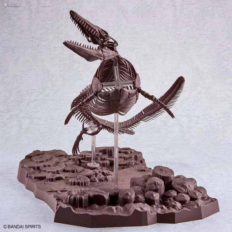 반다이 상상 뼈 시리즈 Mosasaurus 애니메이션 액션 피규어 정품 모델 키트 조립 모델 장난감 소년을위한 모델 선물