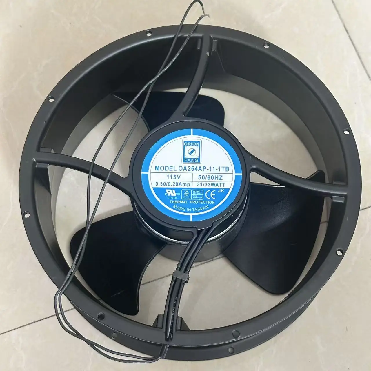OA254AP-11-1 115V 0.30/0.29Amp 254x254x89mm 2-Wire Server Cooling Fan