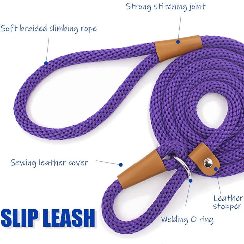 Dog Leash 6 FT Heavy Duty Dog Leash Durable Premium Quality Training  Dog Leash No Pull Slip Lead Leashes for Medium Large Dogs