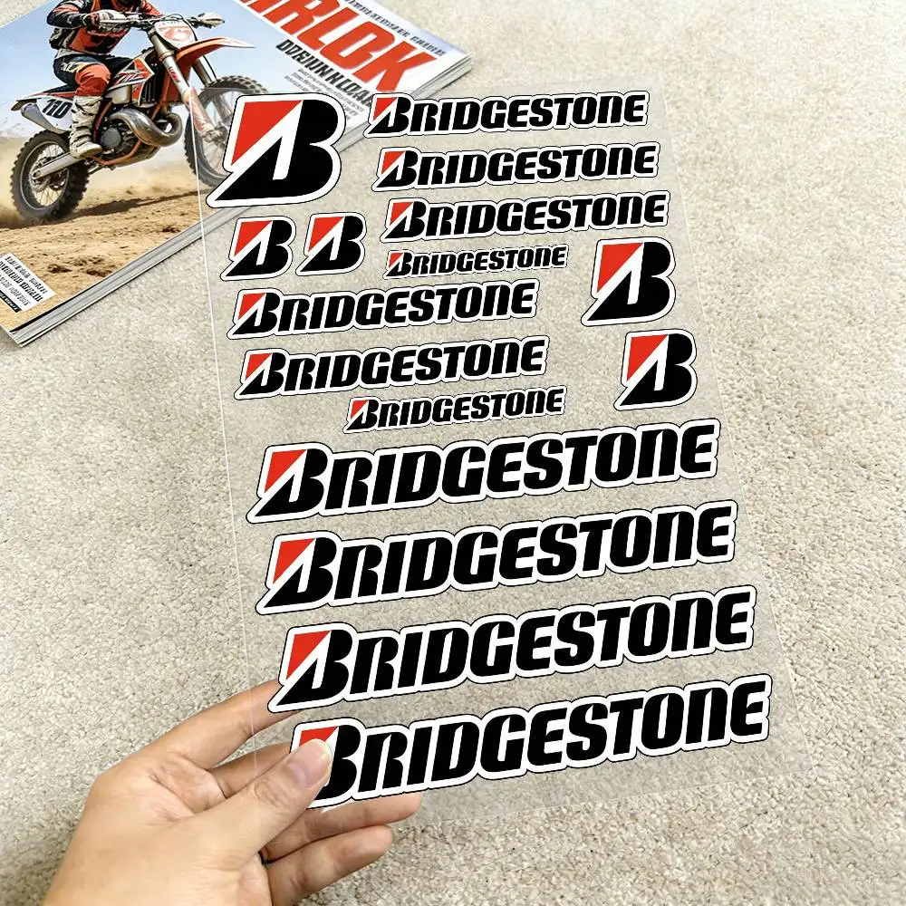 

Лазерные светоотражающие наклейки для мотоциклов Bridgestone, водонепроницаемые наклейки для шлема, скутера, топливного бака, ящика для инструментов, гоночные наклейки