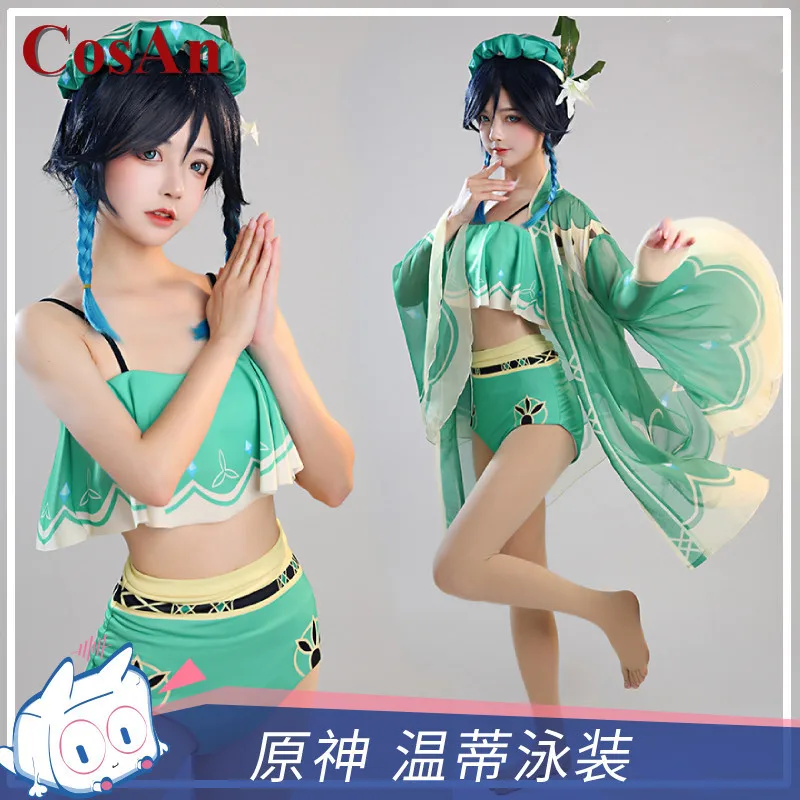 

CosAn Game Genshin Impact Venti Cosplay Costume Sweet Hot Spring Jumpsuit Swimsuit Activity Party Role Play Clothing