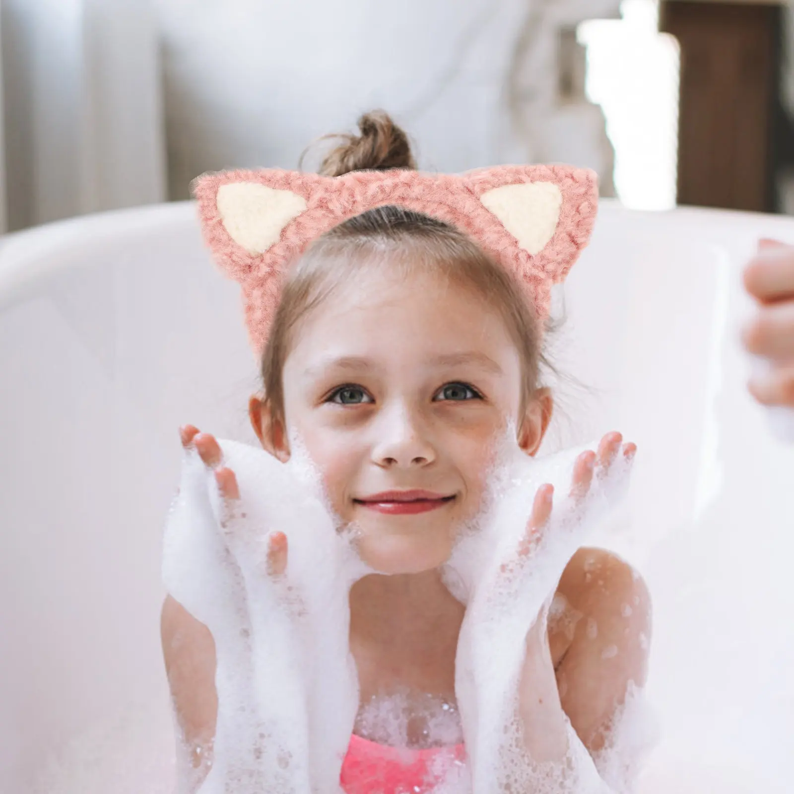 3Pcs Cat Ear Headband for Women Creative Cartoon Hairband for Face Washing Makeup Spa Skincare Facial Mask Comfortable Soft