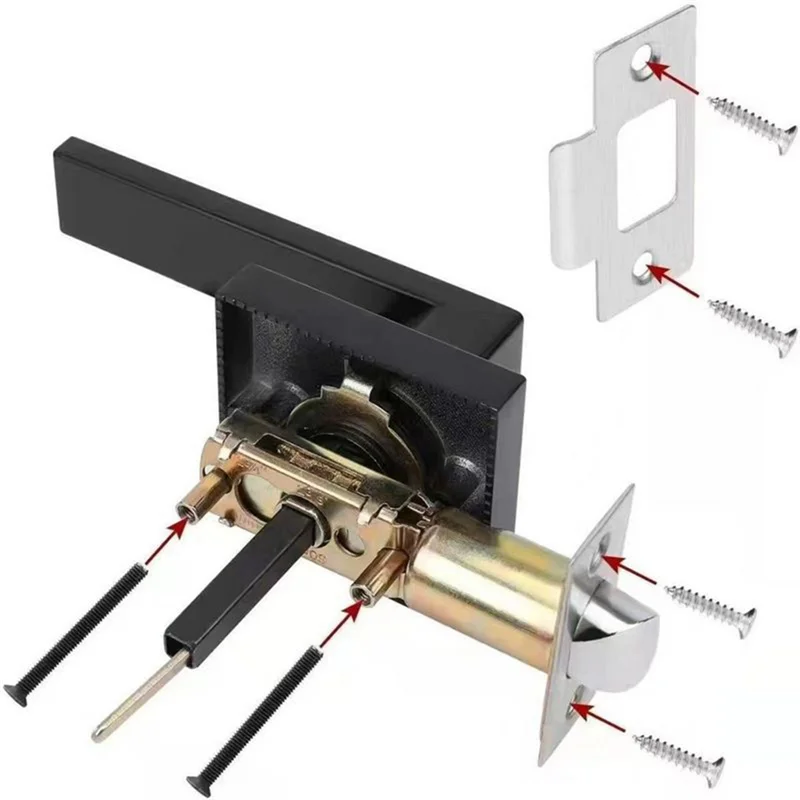 رافعة باب ABDJ، مقابض أبواب داخلية بدون مفتاح، أقفال رافعة باب الخصوصية لحمام غرفة النوم، مقابض الأبواب الحديثة