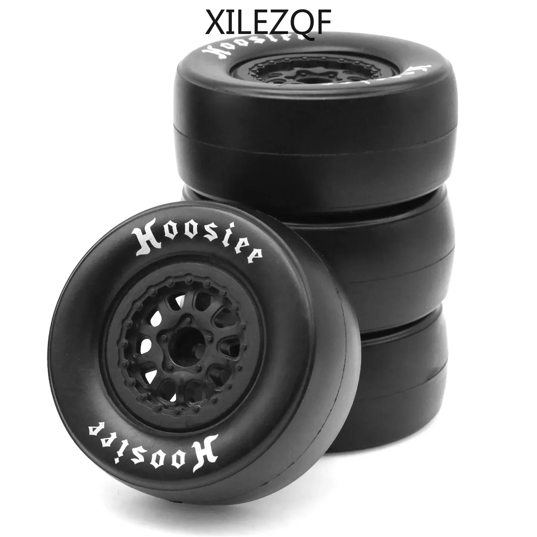 4pcs 105mm 1/10 Scale Short Course Truck Tire And Wheel Tyre Set with 12mm Hex for Traxxas Slash Arrma Senton HuanQi 727 RC Cars