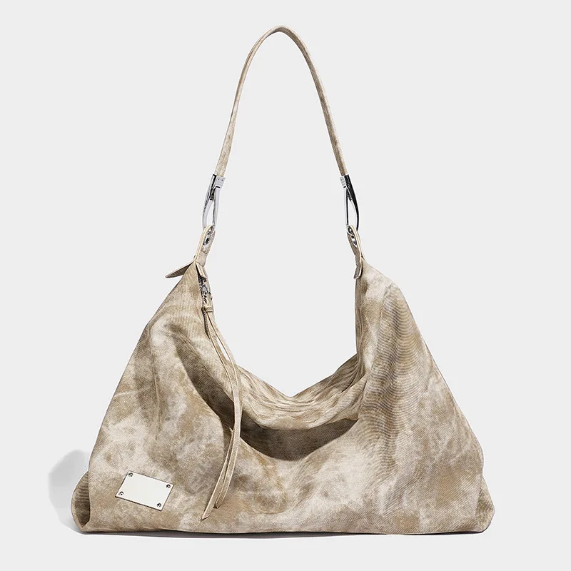 

2025 Новая нишевая сумка подмышками на одно плечо в стиле ретро, модная высококачественная универсальная портативная сумка-мессенджер большой вместимости