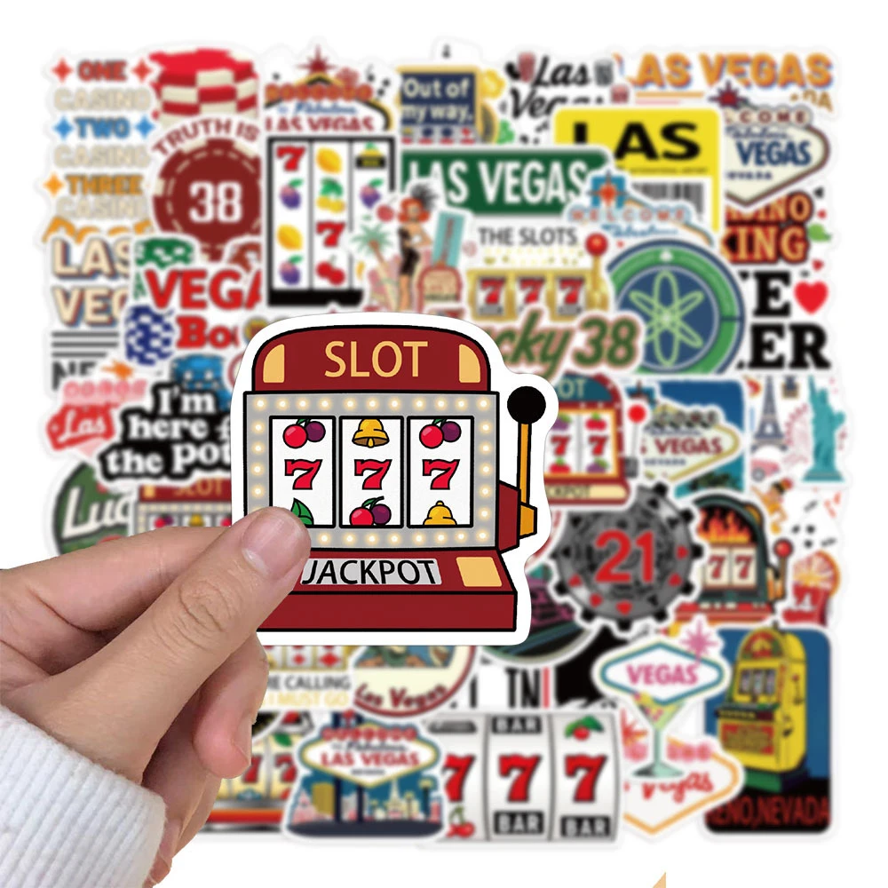 10/30/50pcs 만화 미국 주 그래피티 스티커 멋진 라스베가스 게임 스티커 전화 노트북 데코레이션 스티커 팩