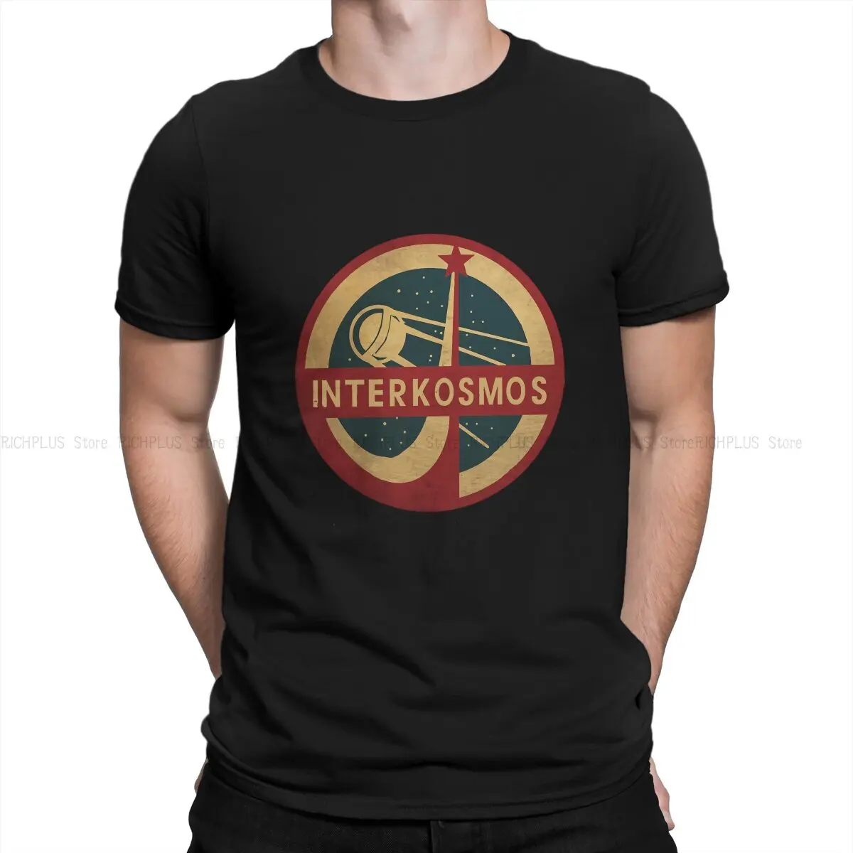 Vintage Interkosmos Space Program Sputnik Satellite TShirt Russian USSR CCCP Polyester T Shirt Hot Sale Stuff For Men Women