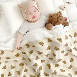 Cotton Baby Quilt Spring Summer Blanket Children's Muslin Comforter Soft Kindergarten Quilt Baby Items Bedding Doudou Blanket