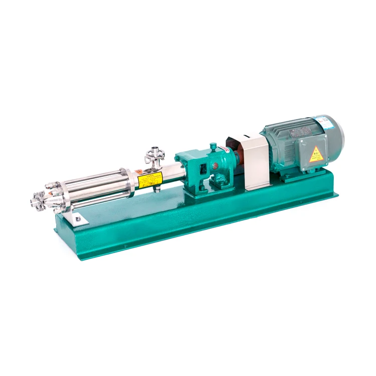 Electric Stainless Steel Sanitary Single Screw Pump  High Viscosity Liquid Capabilities Motor Progressive Cavity